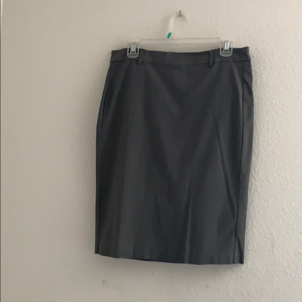 Gray Midi Pencil Skirt